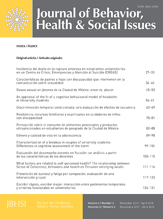 Go to journal home page - Journal of Behavior, Health & Social Issues